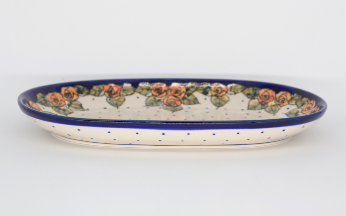 Platou oval pentru servire Emotions, ceramica smaltuita, pictat manual, 16,8 x 27,3 cm [4]