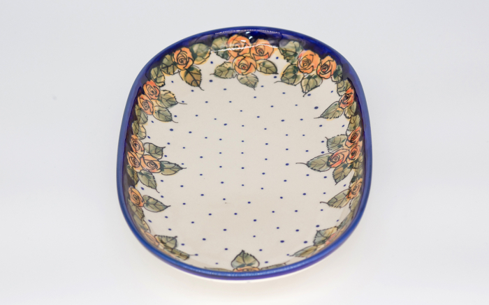 Platou oval pentru servire Emotions, ceramica smaltuita, pictat manual, 16,8 x 27,3 cm [3]