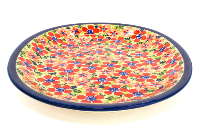 Platou oval pentru servire Fire Poppies, ceramica smaltuita, pictat manual, 22,1 x 29,1 cm [5]