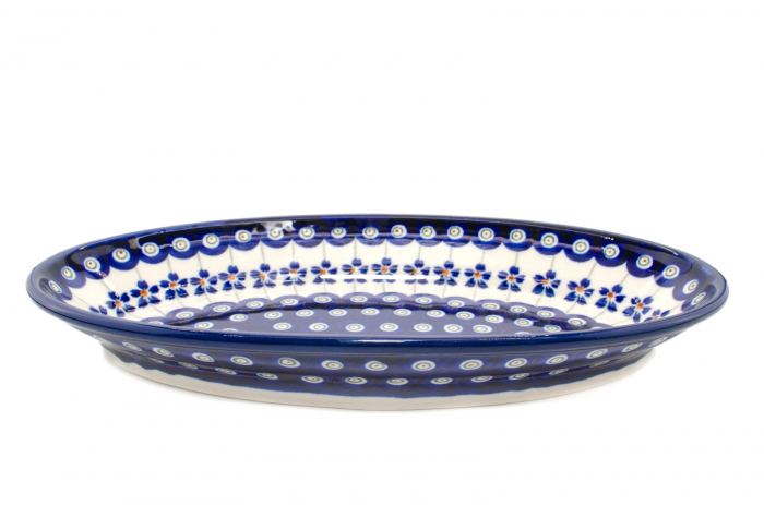 Platou oval pentru servire Floral Peacock, ceramica smaltuita, pictat manual, 15,7 x 27,0 cm [5]
