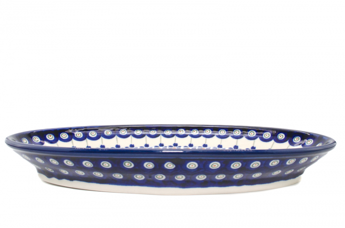 Platou oval pentru servire Floral Peacock, ceramica smaltuita, pictat manual, 15,7 x 27,0 cm [6]