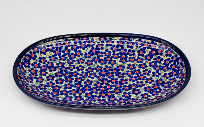 Platou oval pentru servire Imperial Bouquet, ceramica smaltuita, pictat manual, 16,8 x 27,3 cm [2]