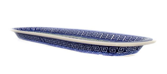 Platou oval pentru servire Infinity, ceramica smaltuita, pictat manual, 16,7x 49.0 cm [3]