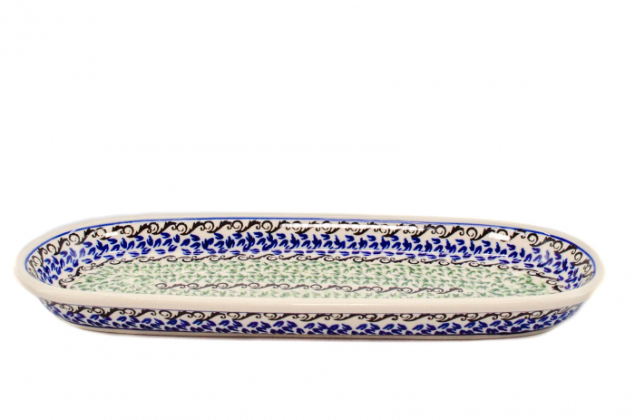 Platou oval pentru servire Sweet Dreams ceramica smaltuita, pictat manual, 11,1 x 28,3 cm [2]