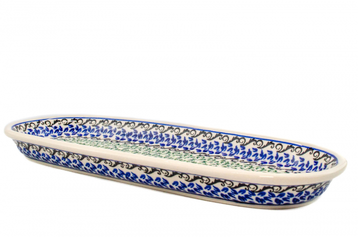 Platou oval pentru servire Sweet Dreams ceramica smaltuita, pictat manual, 11,1 x 28,3 cm [5]
