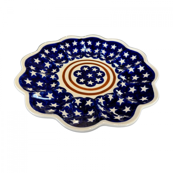 Platou pentru oua American Style, ceramica smaltuita, pictat manual, 24,0 cm [3]