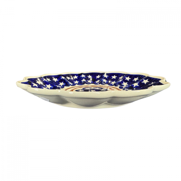 Platou pentru oua American Style, ceramica smaltuita, pictat manual, 24,0 cm [4]
