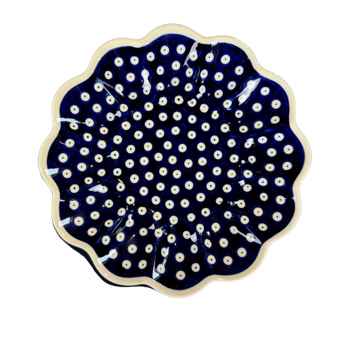 Platou pentru oua Blue Eyes, ceramica smaltuita, pictat manual, 24,0 cm [5]