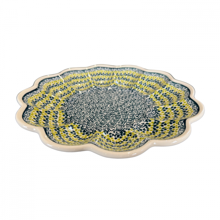 Platou pentru oua Leaf Bed, ceramica smaltuita, pictat manual, 24,0 cm [4]