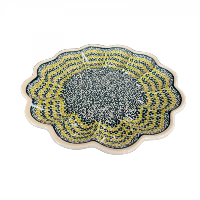 Platou pentru oua Leaf Bed, ceramica smaltuita, pictat manual, 24,0 cm [2]