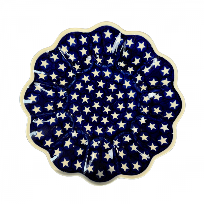 Platou pentru oua Stars, ceramica smaltuita, pictata manual, 24,0 cm [7]