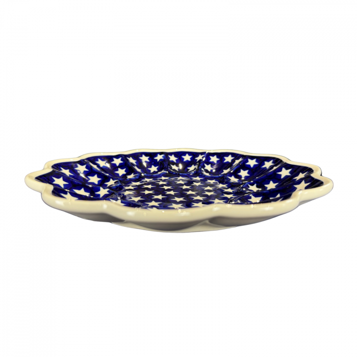 Platou pentru oua Stars, ceramica smaltuita, pictata manual, 24,0 cm [5]