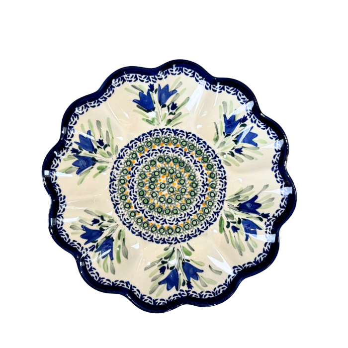 Platou pentru oua Tulip Fields, ceramica smaltuita, pictat manual, 24,0 cm [2]