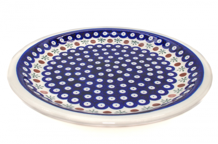 Platou rotund Blue Eyes Festive, ceramica smaltuita, pictata manual 27,2 cm [2]