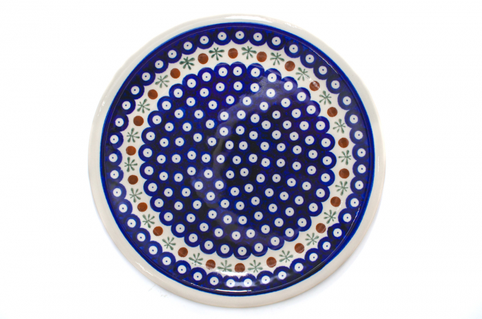 Platou rotund Blue Eyes Festive, ceramica smaltuita, pictata manual 27,2 cm [6]