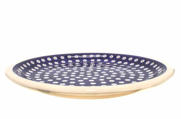 Platou rotund Blue Eyes, ceramica smaltuita, pictata manual 27,2 cm [2]