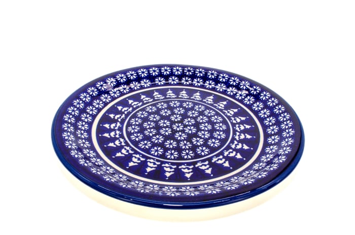 Platou rotund Christmas Night, ceramica smaltuita, pictata manual 27,2 cm [4]