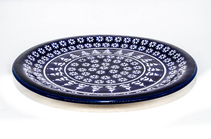 Set servire, Christmas Night, 2 platouri servire 27,2 cm, ceramica poloneza pictata manual [3]