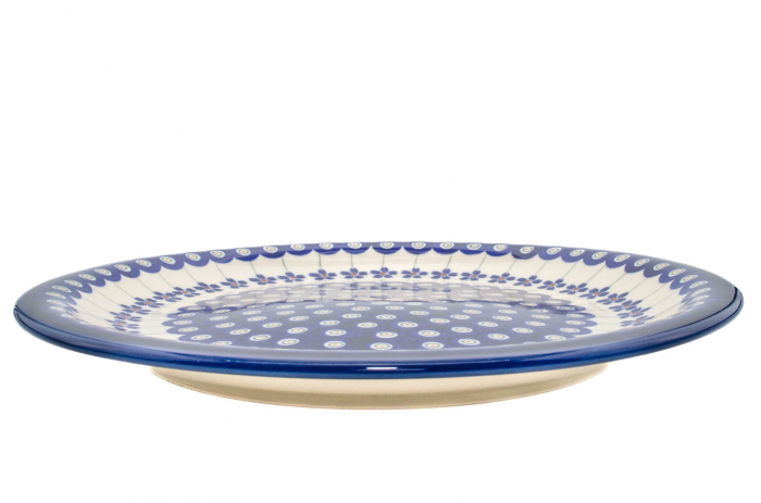 Platou rotund Floral Peacock, ceramica smaltuita, pictat manual 27,2 cm [5]