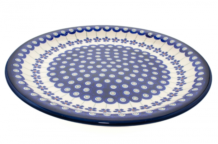Platou rotund Floral Peacock, ceramica smaltuita, pictat manual 27,2 cm [2]