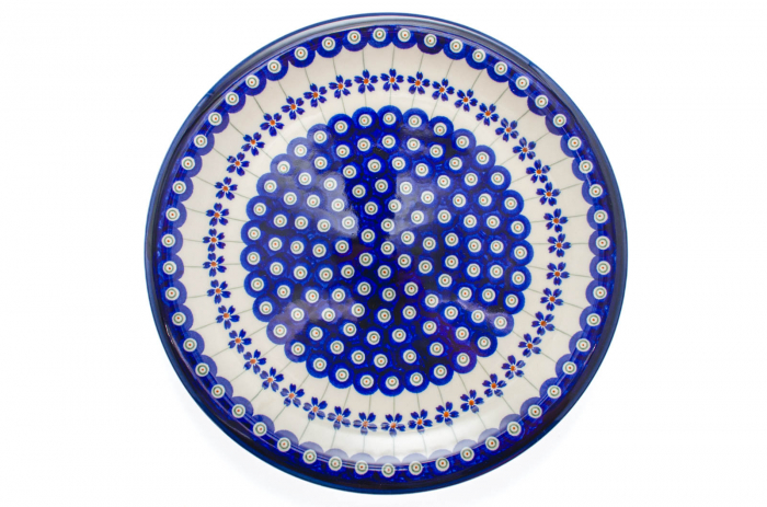 Platou rotund Floral Peacock, ceramica smaltuita, pictat manual 27,2 cm [6]