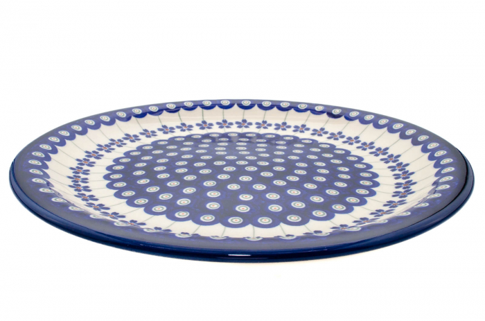 Platou rotund Floral Peacock, ceramica smaltuita, pictat manual 27,2 cm [4]