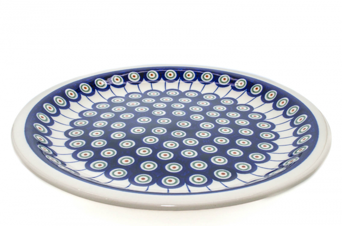 Platou rotund Peacock Eyes, ceramica smaltuita, pictat manual 27,2 cm [2]