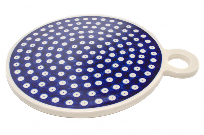 Platou rotund pentru branzeturi Blue Eyes, ceramica smaltuita, pictat manual, 22,8 cm [6]
