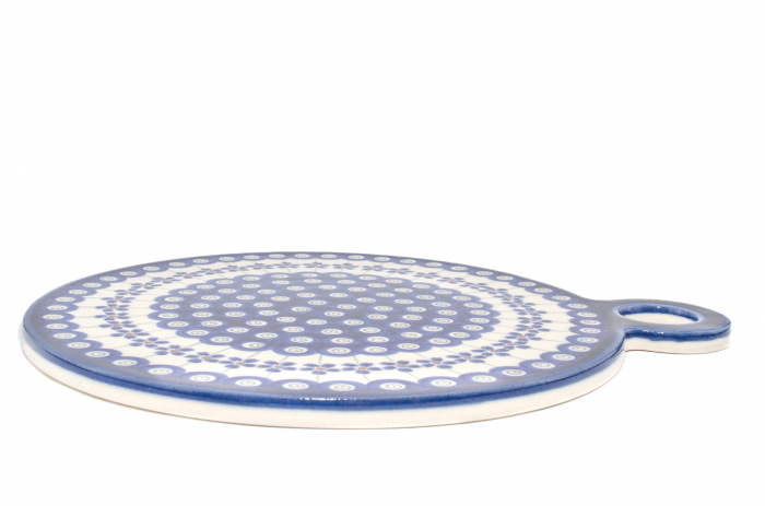 Platou rotund pentru branzeturi Floral Peacock, ceramica smaltuita, pictat manual, 22,8 cm [3]