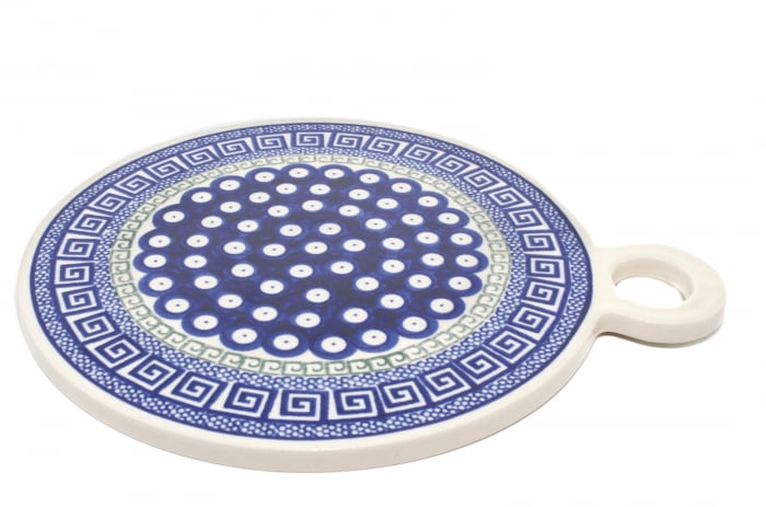 Platou rotund pentru branzeturi Infinity, ceramica smaltuita, pictat manual, 22,8 cm [4]