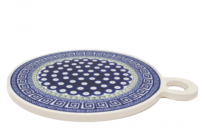 Platou rotund pentru branzeturi Infinity, ceramica smaltuita, pictat manual, 22,8 cm [3]