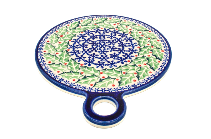 Platou rotund pentru branzeturi Mistletoe, ceramica smaltuita, pictat manual, 22,8 cm [4]