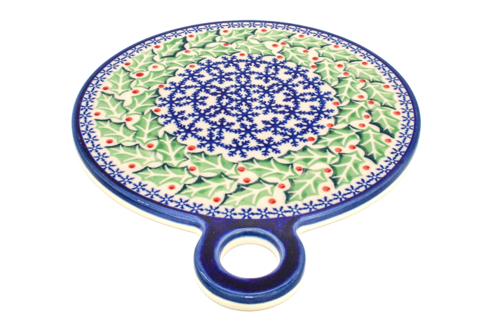 Platou rotund pentru branzeturi Mistletoe, ceramica smaltuita, pictat manual, 22,8 cm [3]