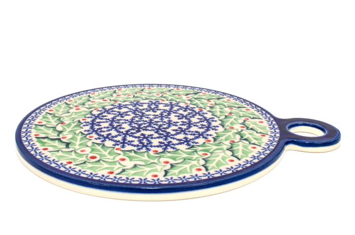 Platou rotund pentru branzeturi Mistletoe, ceramica smaltuita, pictat manual, 22,8 cm [6]