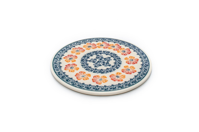 Platou rotund pentru branzeturi Poppy Rain, ceramica smaltuita, pictat manual, 16,1 cm [2]