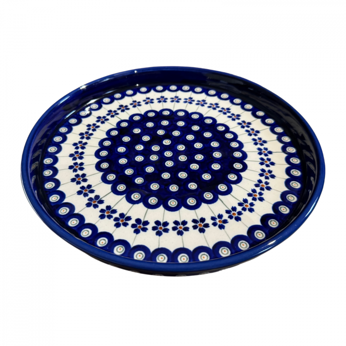 Platou rotund pentru servire Floral Peacock, ceramica smaltuita, pictat manual, 25,0 cm [2]
