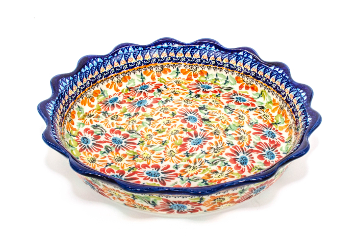 Platou rotund pentru servire Flower Jungle, ceramica smaltuita, pictat manual, 24,8 cm, volum 0,9 L [2]