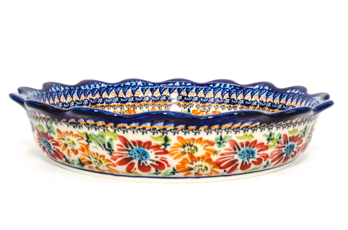 Platou rotund pentru servire Flower Jungle, ceramica smaltuita, pictat manual, 24,8 cm, volum 0,9 L [3]