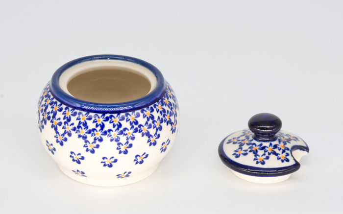 Recipient pentru zahar Blue Field, ceramica smaltuita, pictat manual, 150 ml [3]