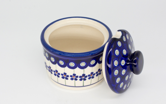 Recipient pentru zahar Floral Peacock, ceramica smaltuita, pictat manual, 400 ml [2]