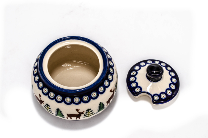 Recipient pentru zahar Reindeer, ceramica smaltuita, pictat manual, 300 ml [3]