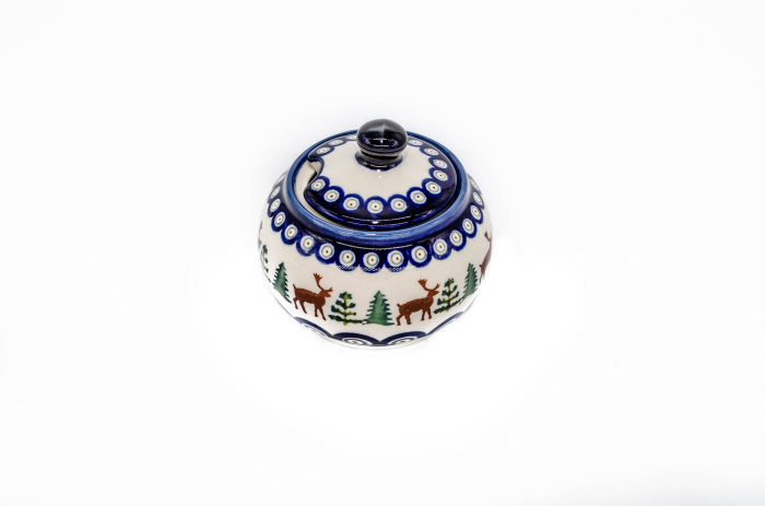 Recipient pentru zahar Reindeer, ceramica smaltuita, pictat manual, 300 ml [2]