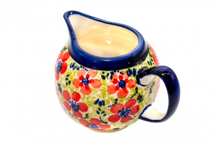 Recipient servire lapte Fire Poppies, ceramica smaltuita, pictat manual, 250 ml [4]