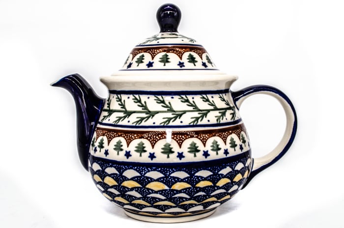 Set ceai pentru Craciun 2 persoane , Festive Seasons, ceainic+ 2 cani 500 ml, ceramica poloneza pictata manual [2]