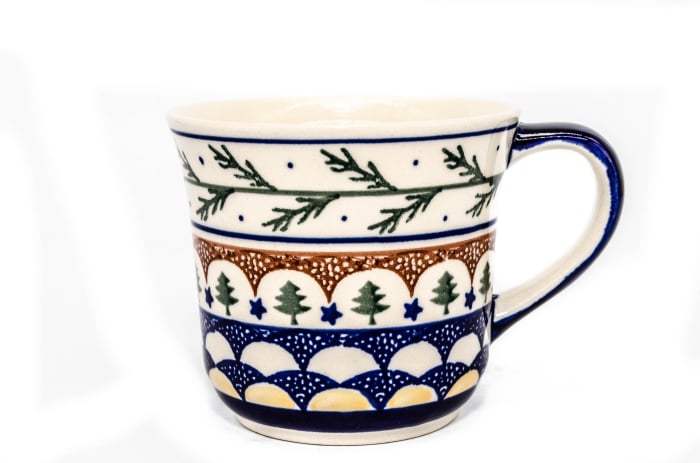 Set ceai pentru Craciun 2 persoane , Festive Seasons, ceainic+ 2 cani 500 ml, ceramica poloneza pictata manual [3]