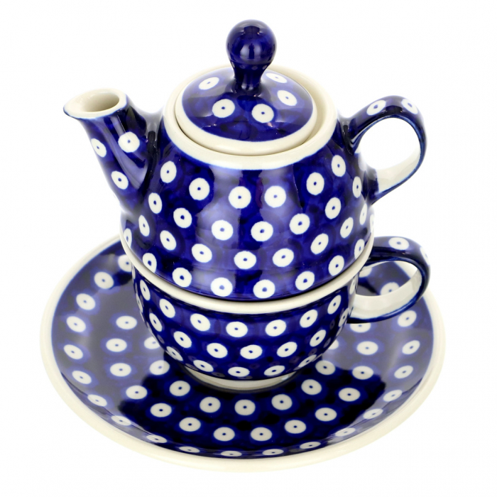 Set ceainic cu ceasca si farfurie, pictate manual, 210 ml [2]