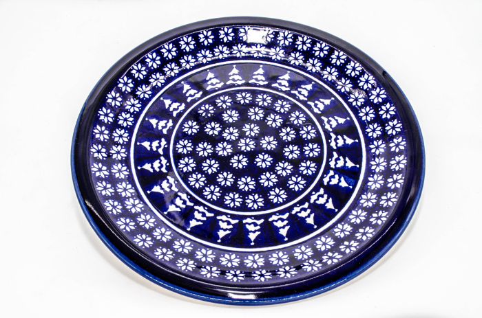 Set servire, Christmas Night, 2 platouri servire 27,2 cm, ceramica poloneza pictata manual [2]