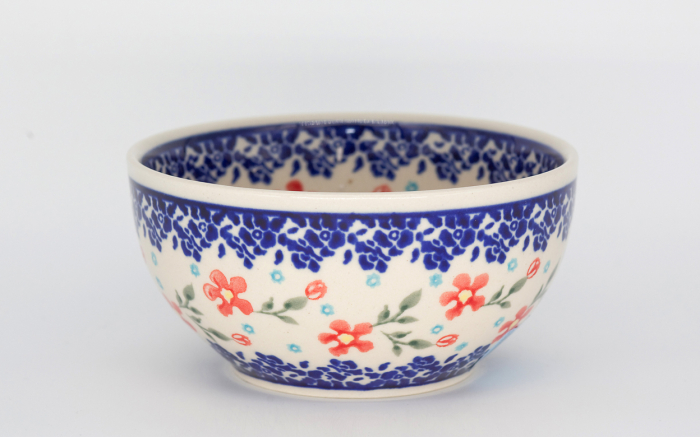 Set mic dejun pentru 2 persoane Floral Heaven, 2 boluri si 2 cani cafea/ceai, ceramica poloneza pictata manual [2]