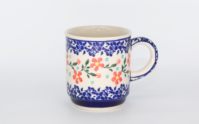 Set mic dejun pentru 2 persoane Floral Heaven, 2 boluri si 2 cani cafea/ceai, ceramica poloneza pictata manual [3]