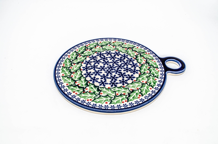 Set Mistletoe,difuzor aromoterapie + platou de servire, ceramica poloneza pictata manual [2]